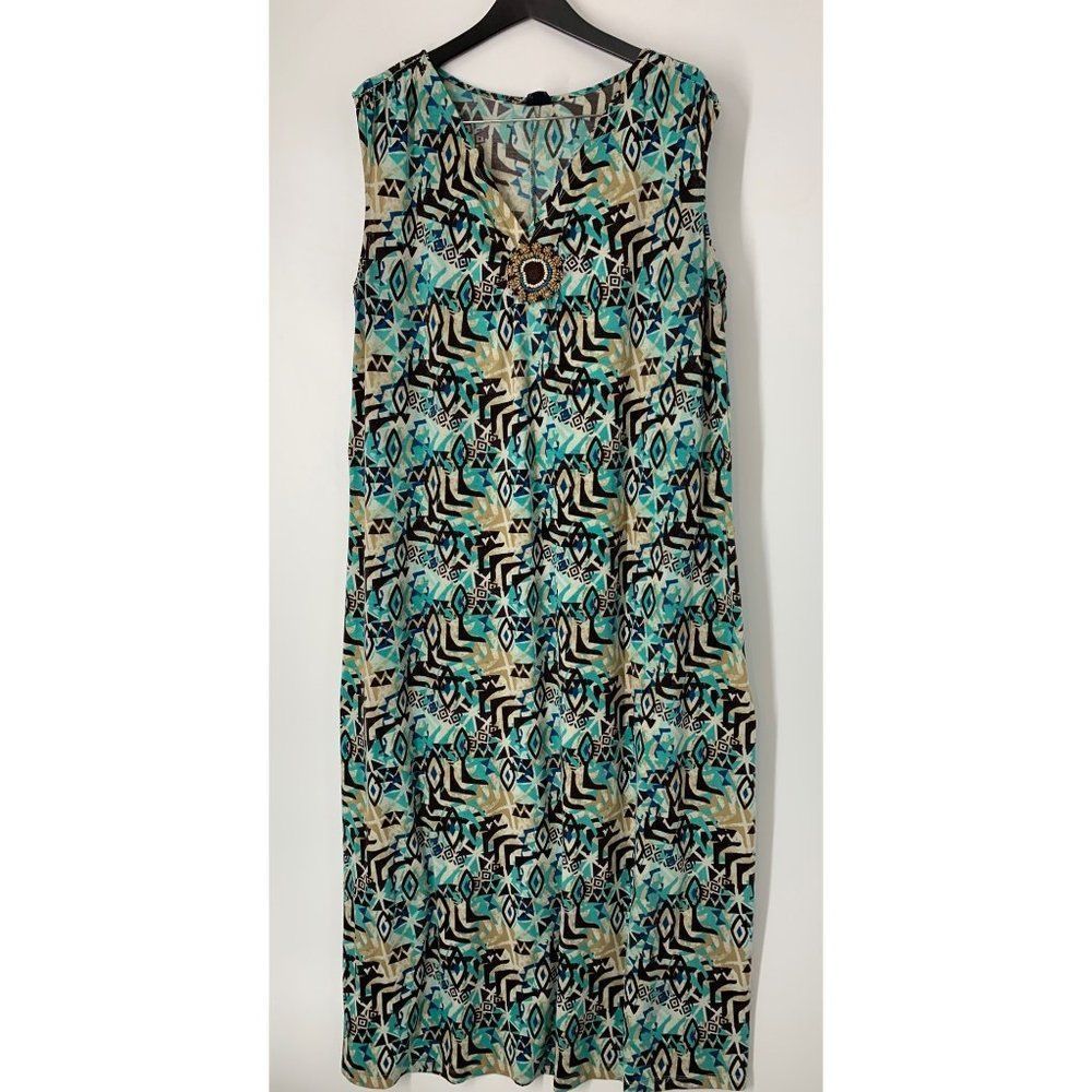 Women’s sleeveless maxi dress faded glory  size 2XL 5639 island